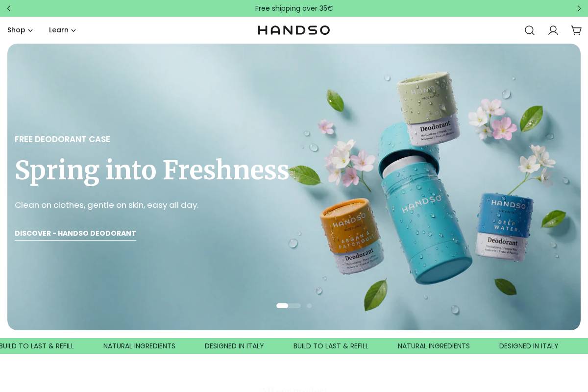 HANDSO homepage screenshot