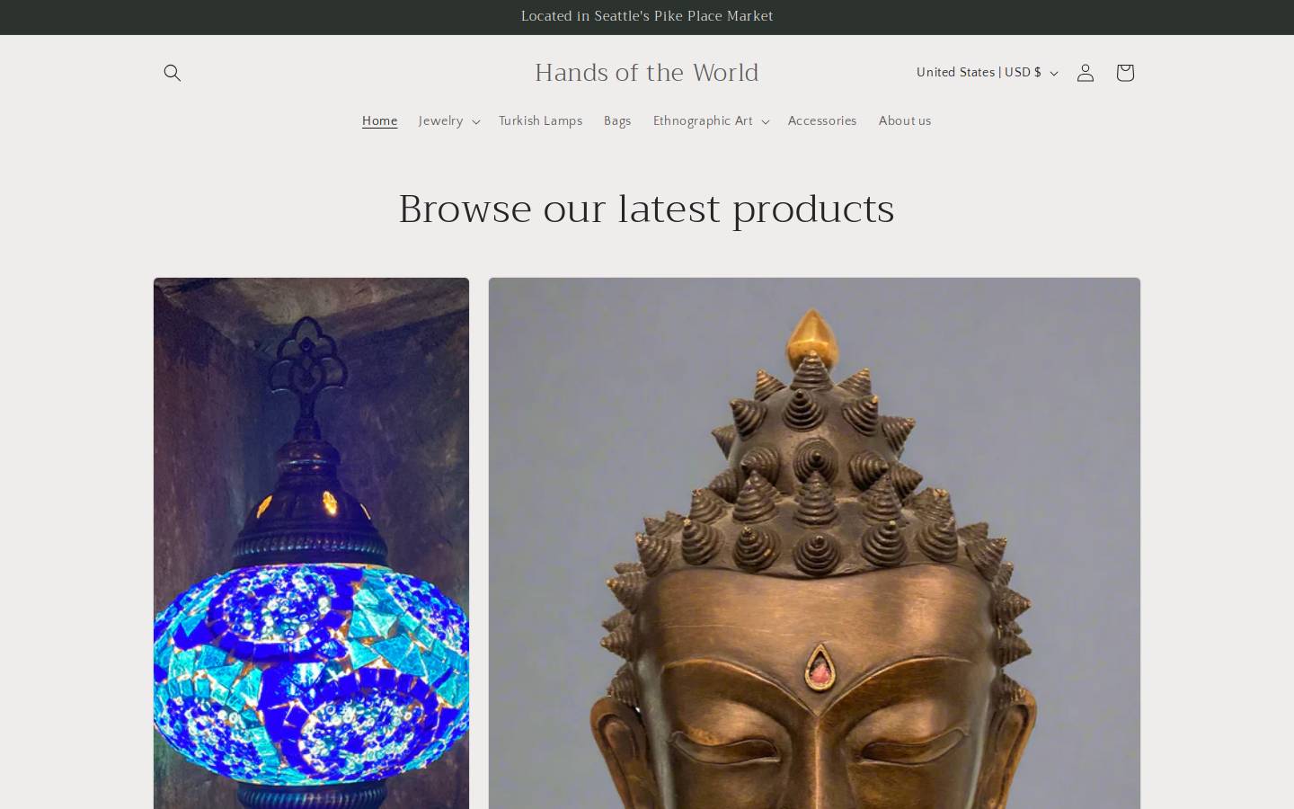 Hands of the World homepage screenshot
