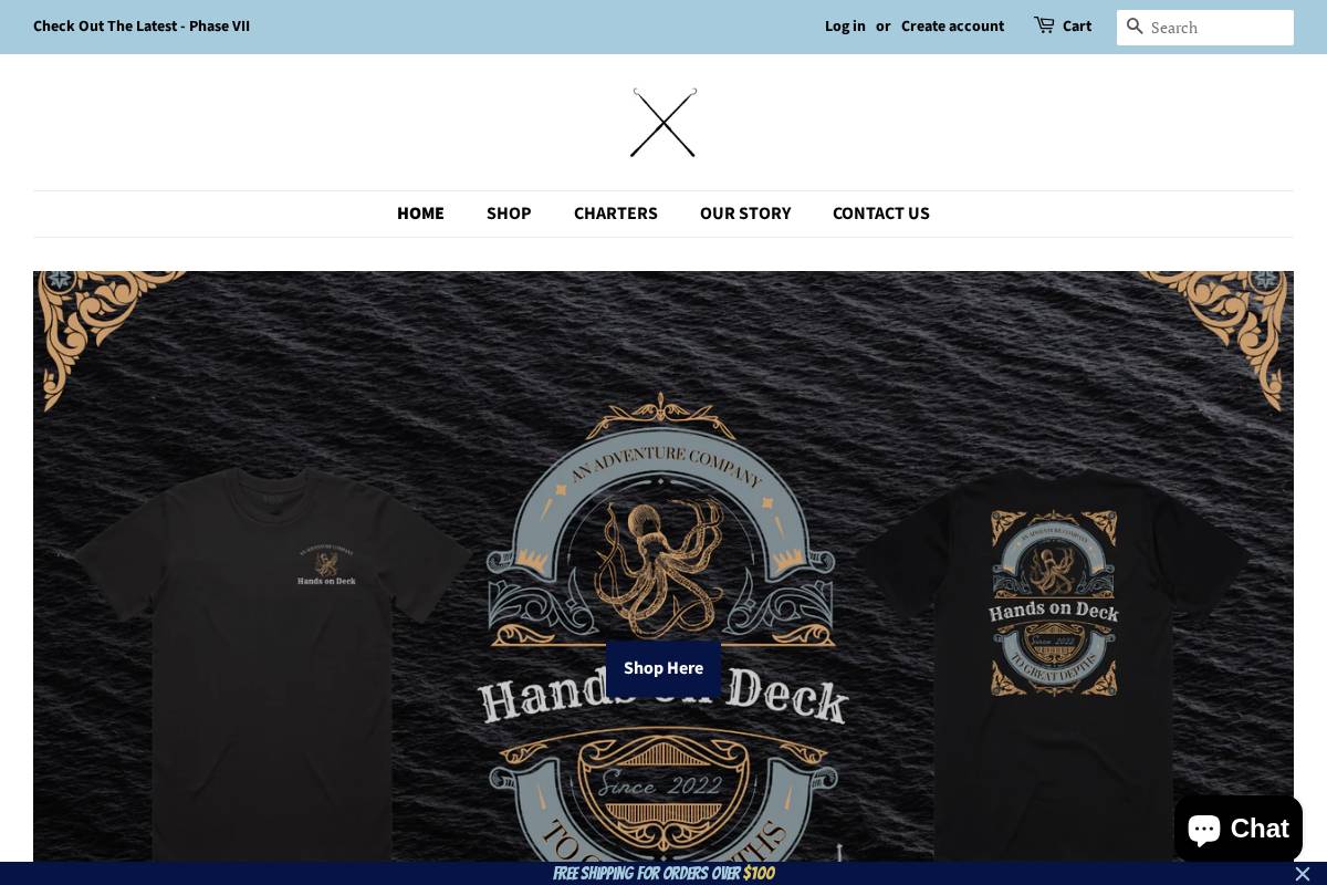 handsondeckfishing.com homepage screenshot