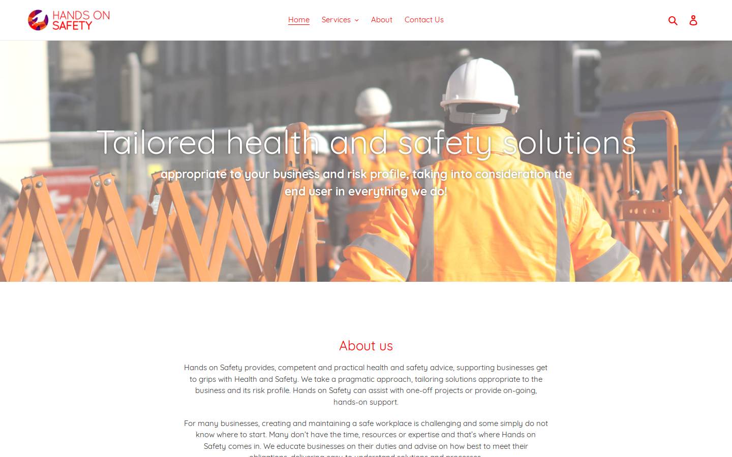 handsonsafety.co.nz homepage screenshot