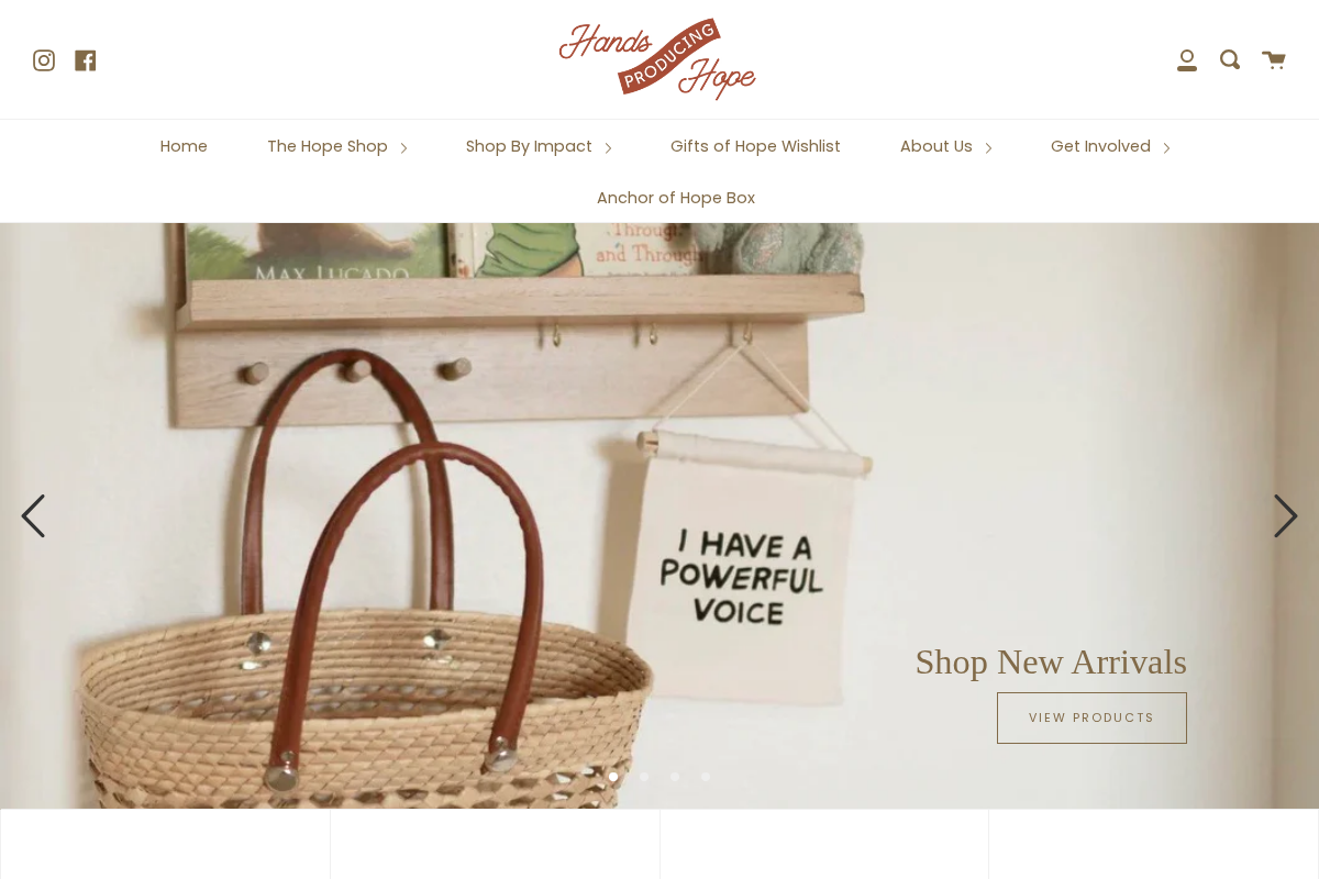 handsproducinghope.org homepage screenshot