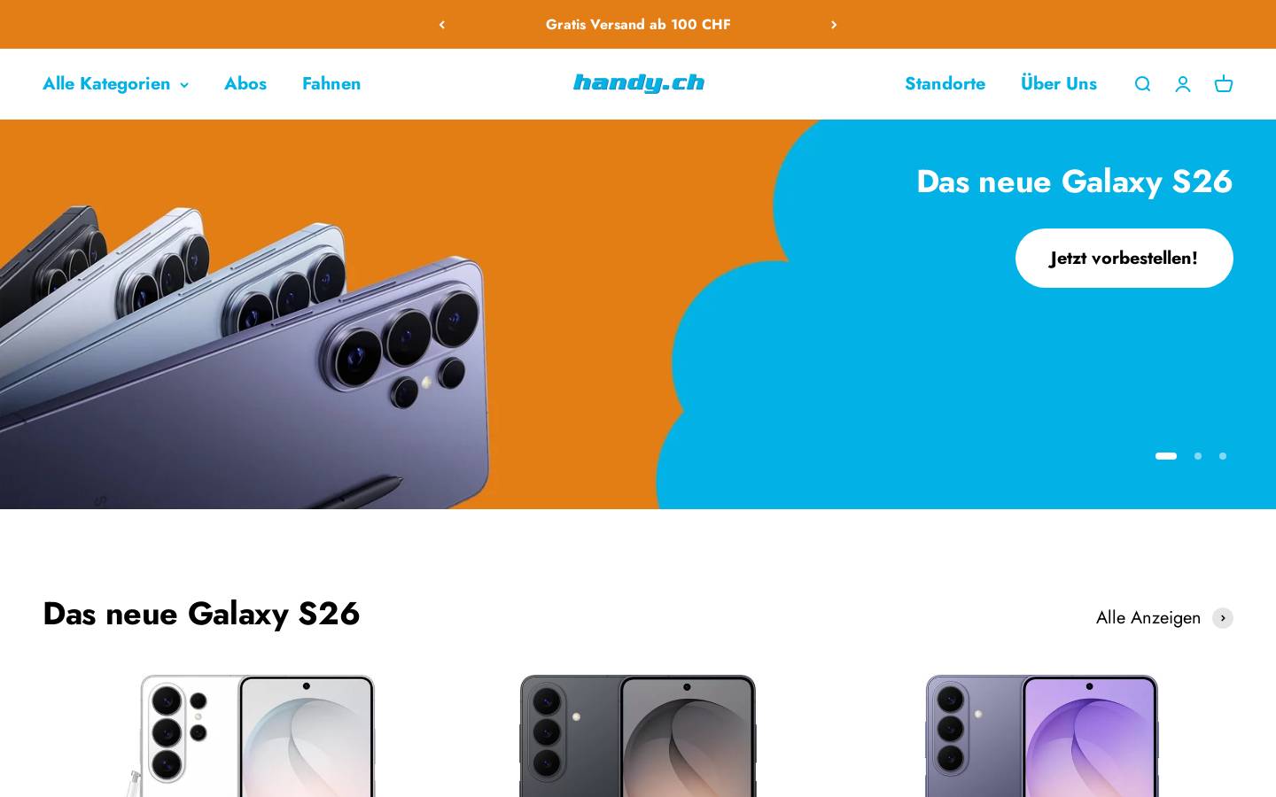 Handy homepage screenshot
