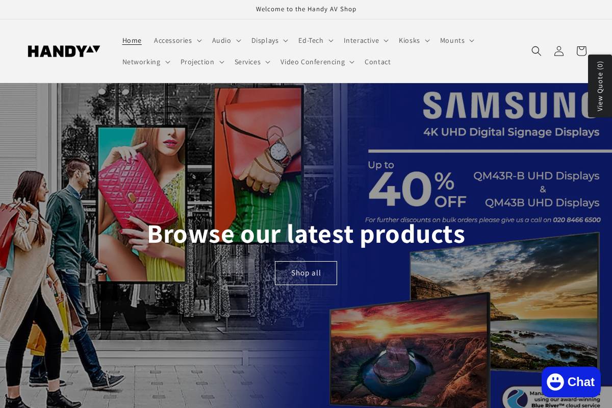 handyav-shop.com homepage screenshot