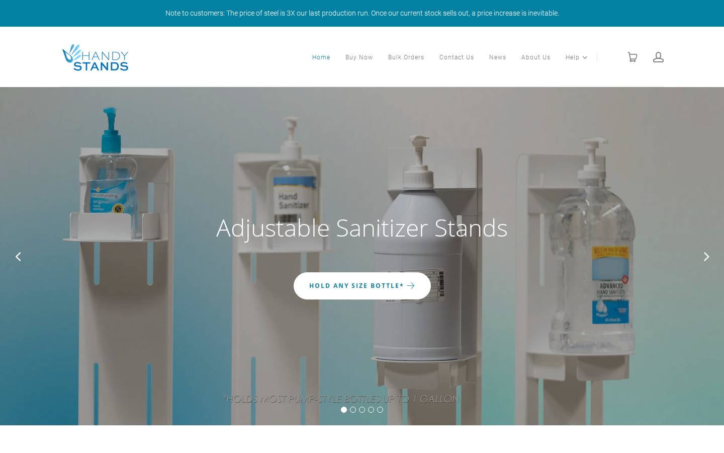 handystands.com homepage screenshot