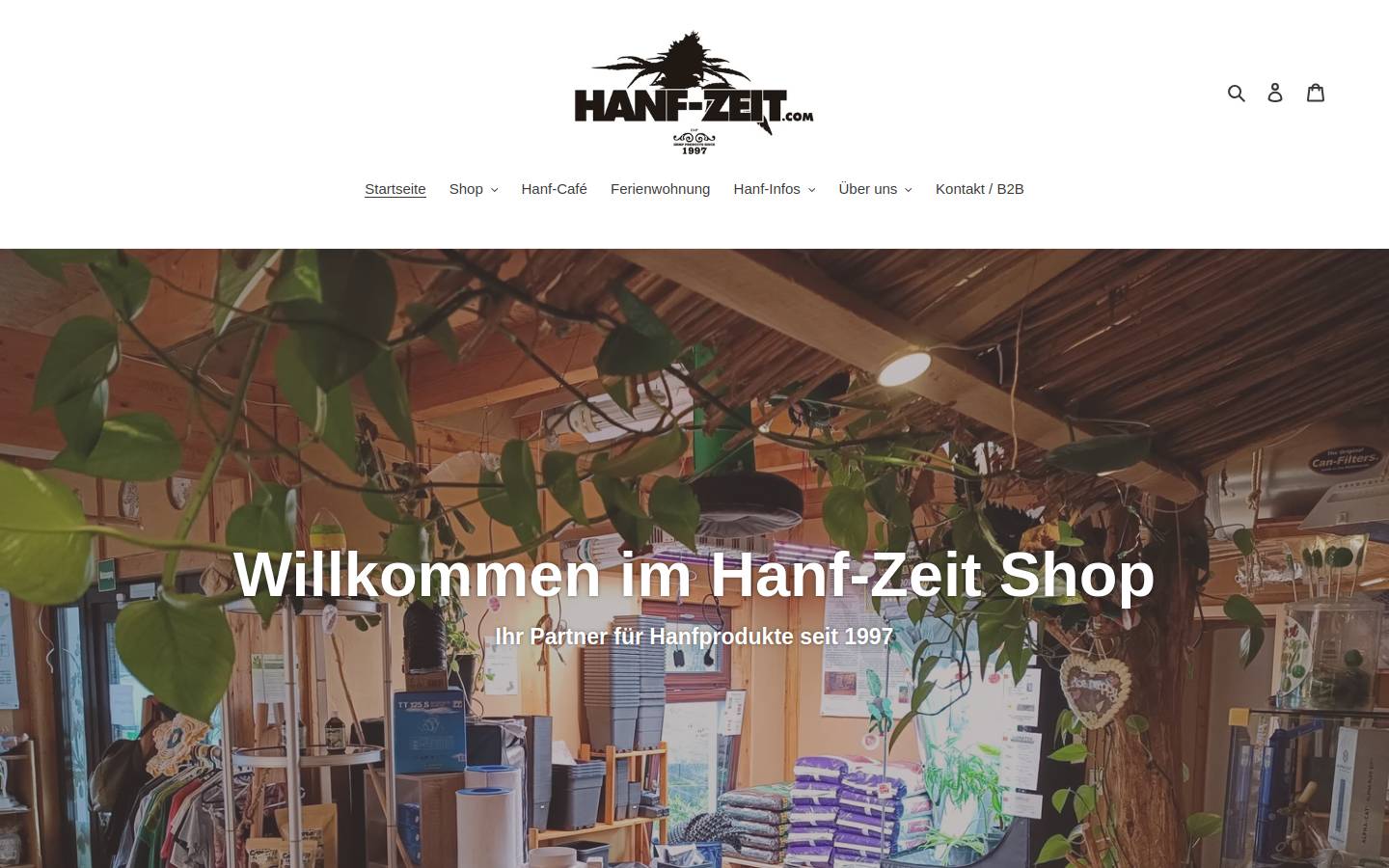 hanfnussbutter.de homepage screenshot