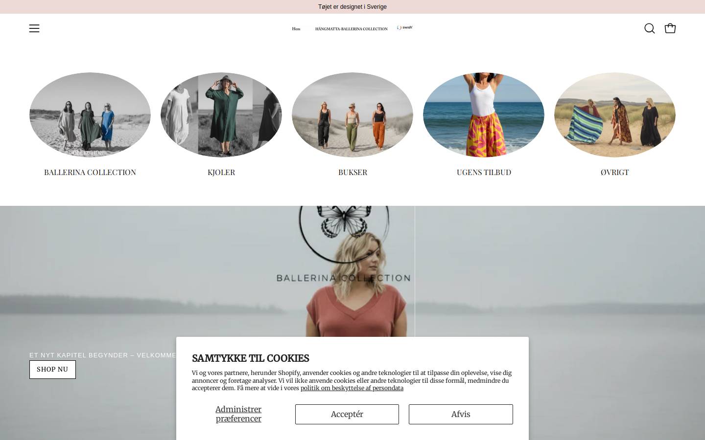 Hängmatta homepage screenshot
