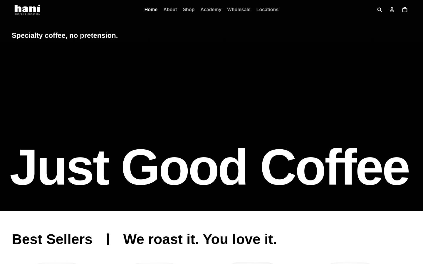 hani.coffee homepage screenshot