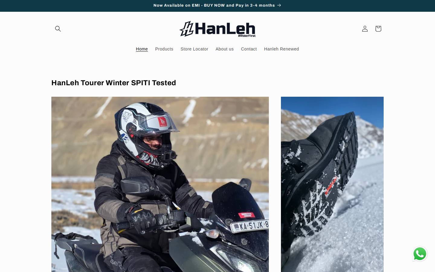 hanleh.com homepage screenshot