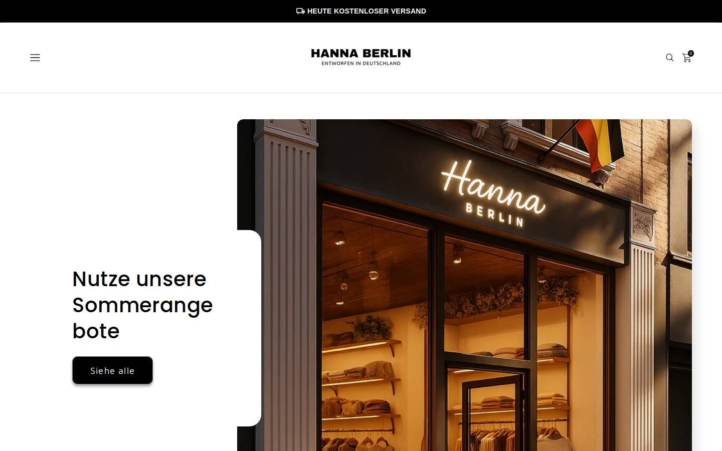 Hannaberlin homepage screenshot