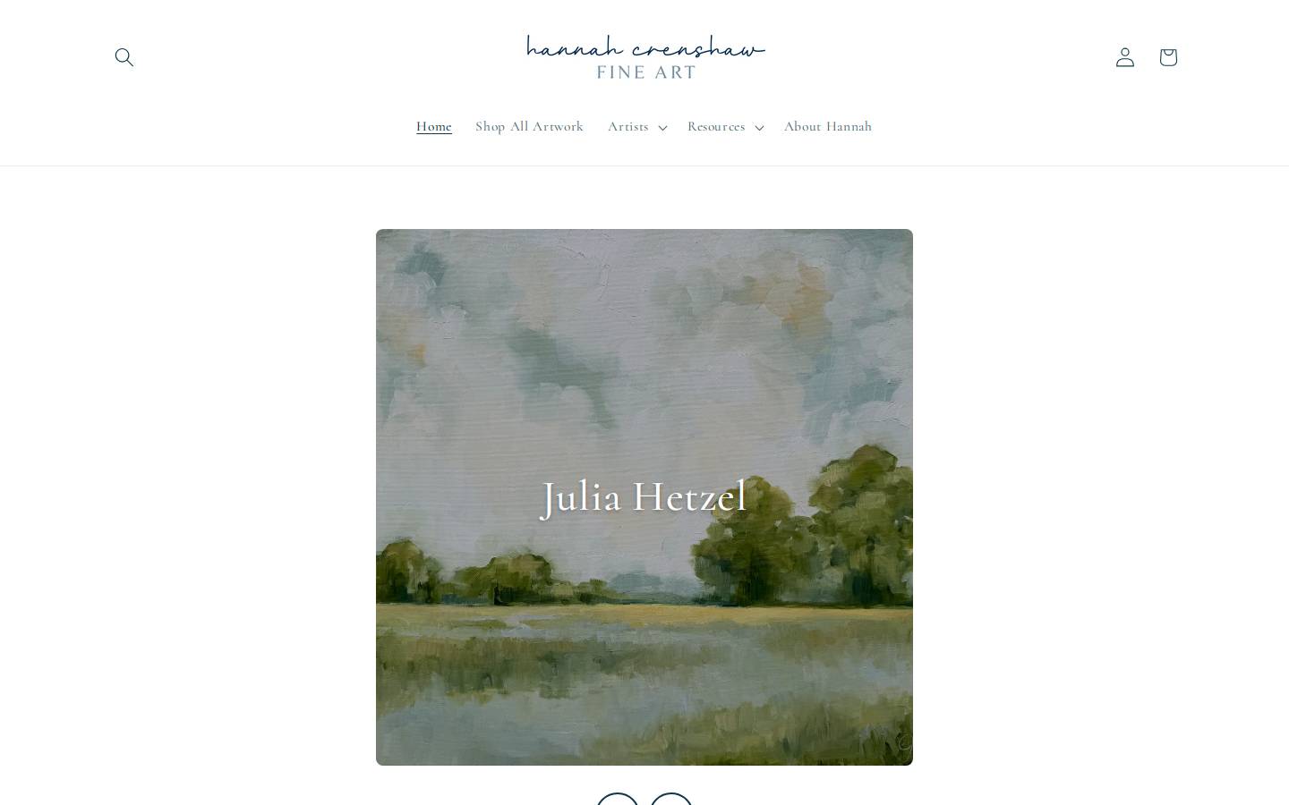 hannahcrenshaw.com homepage screenshot