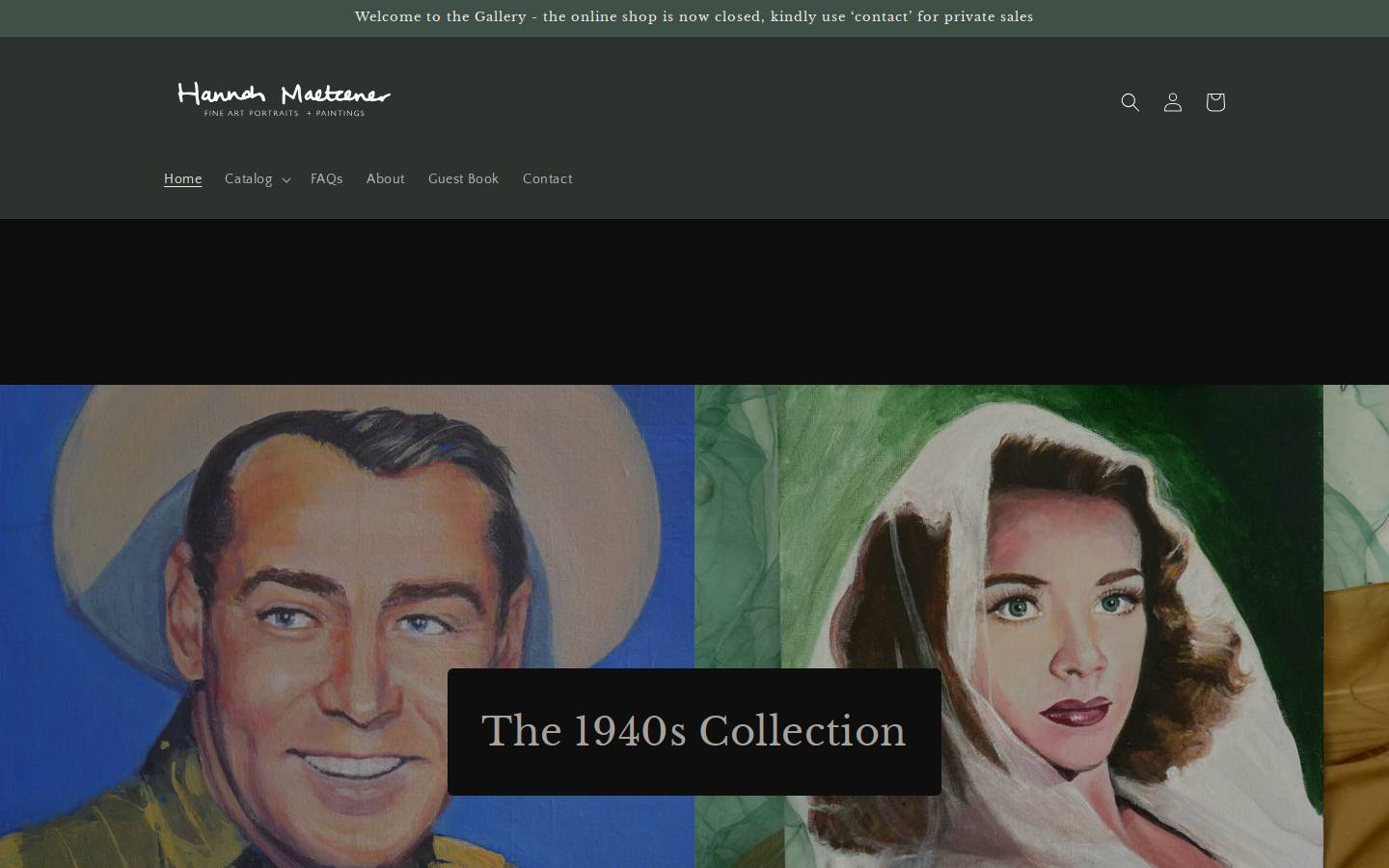 hannahkateart.com homepage screenshot