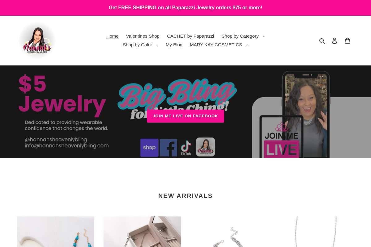 hannahsheavenlybling.com homepage screenshot