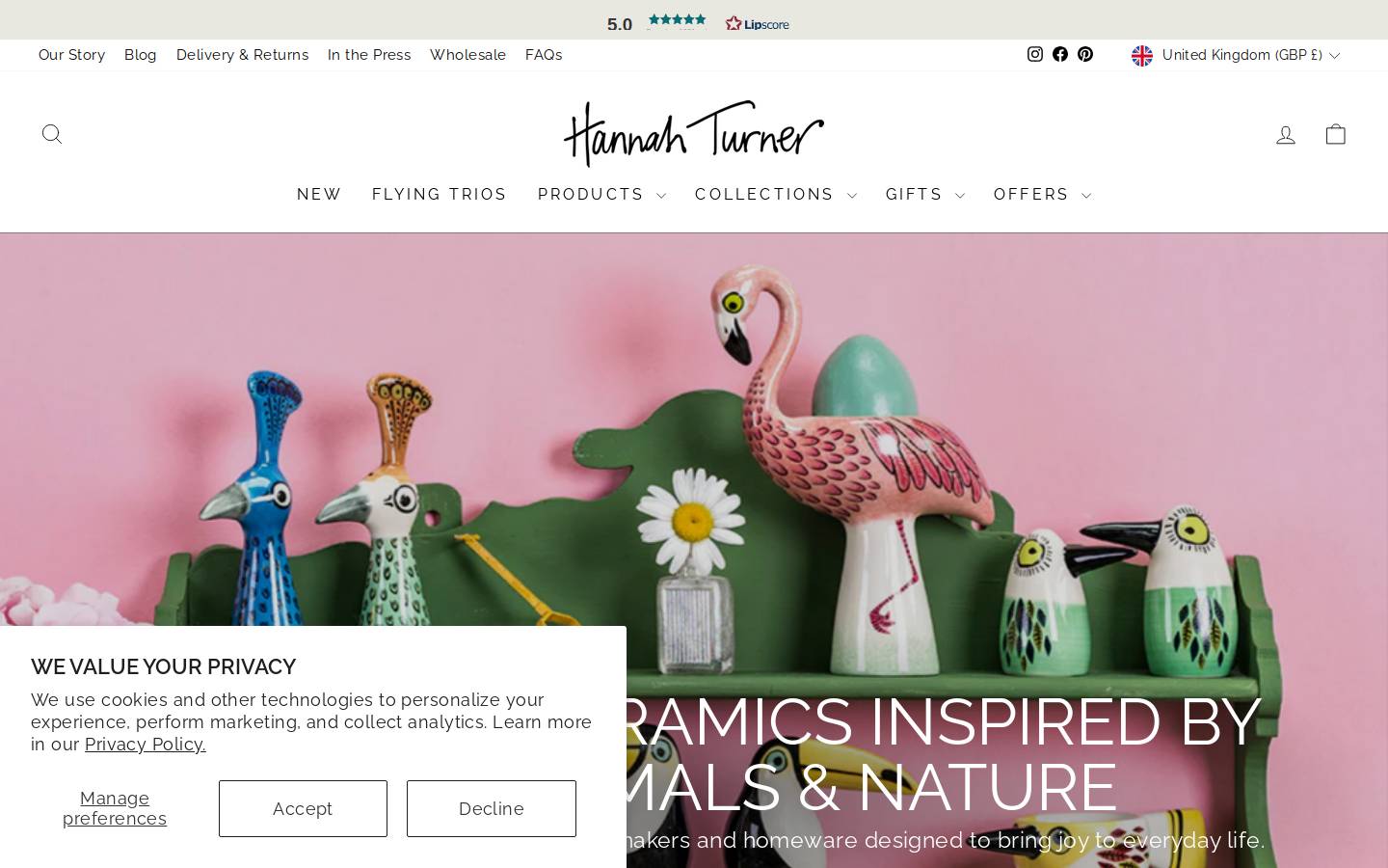 hannahturner.co.uk homepage screenshot