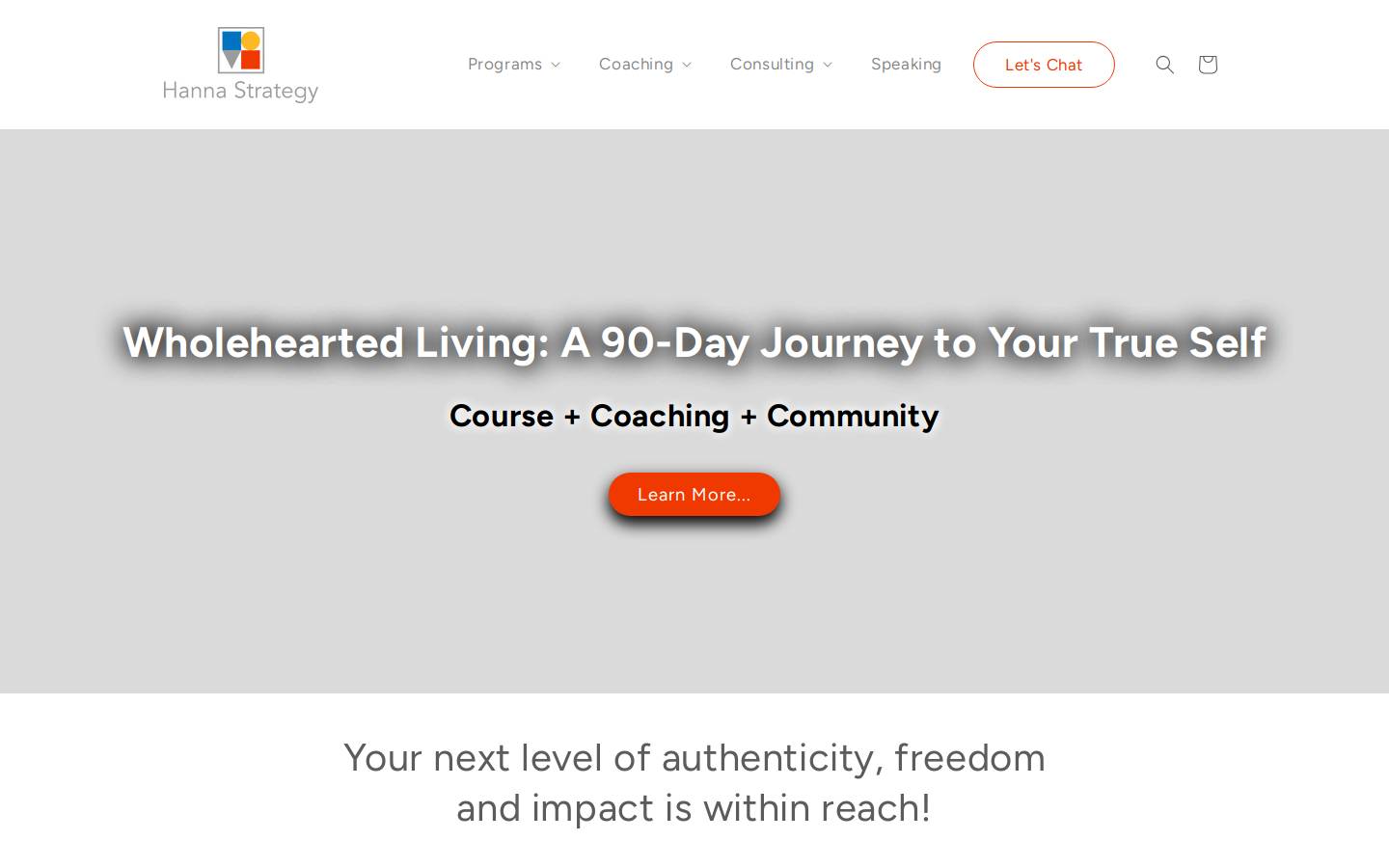 hannastrategy.com homepage screenshot