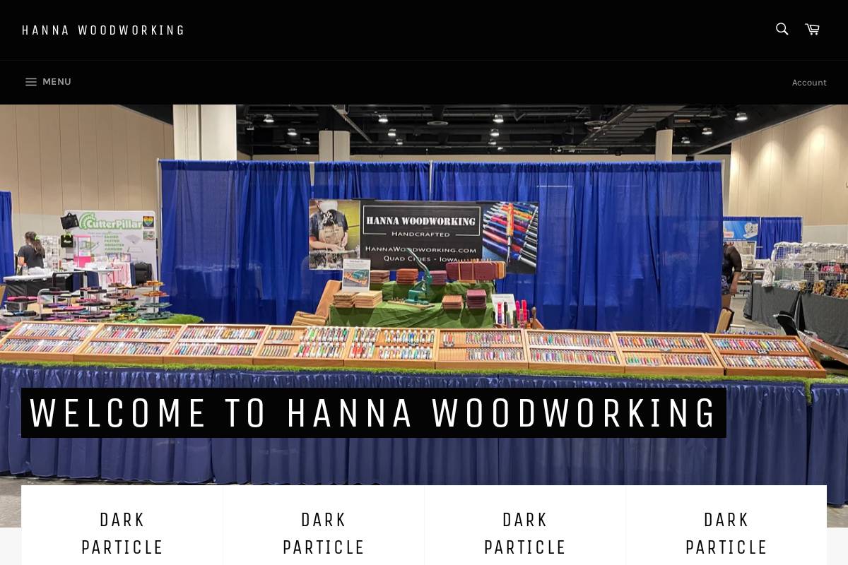 hannawoodworking.com homepage screenshot
