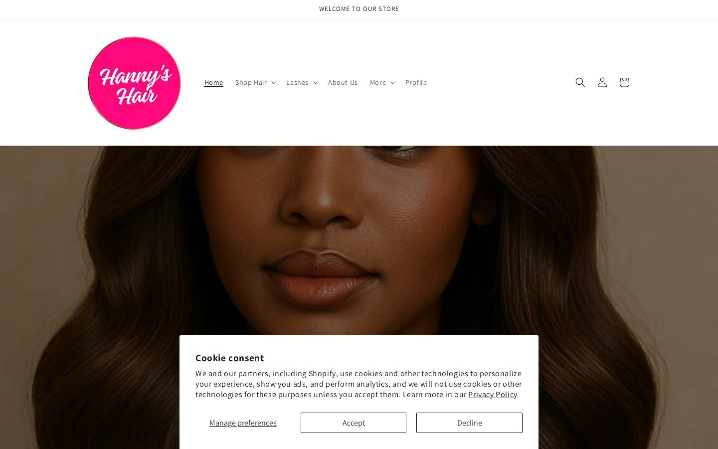 hannyshair.com homepage screenshot