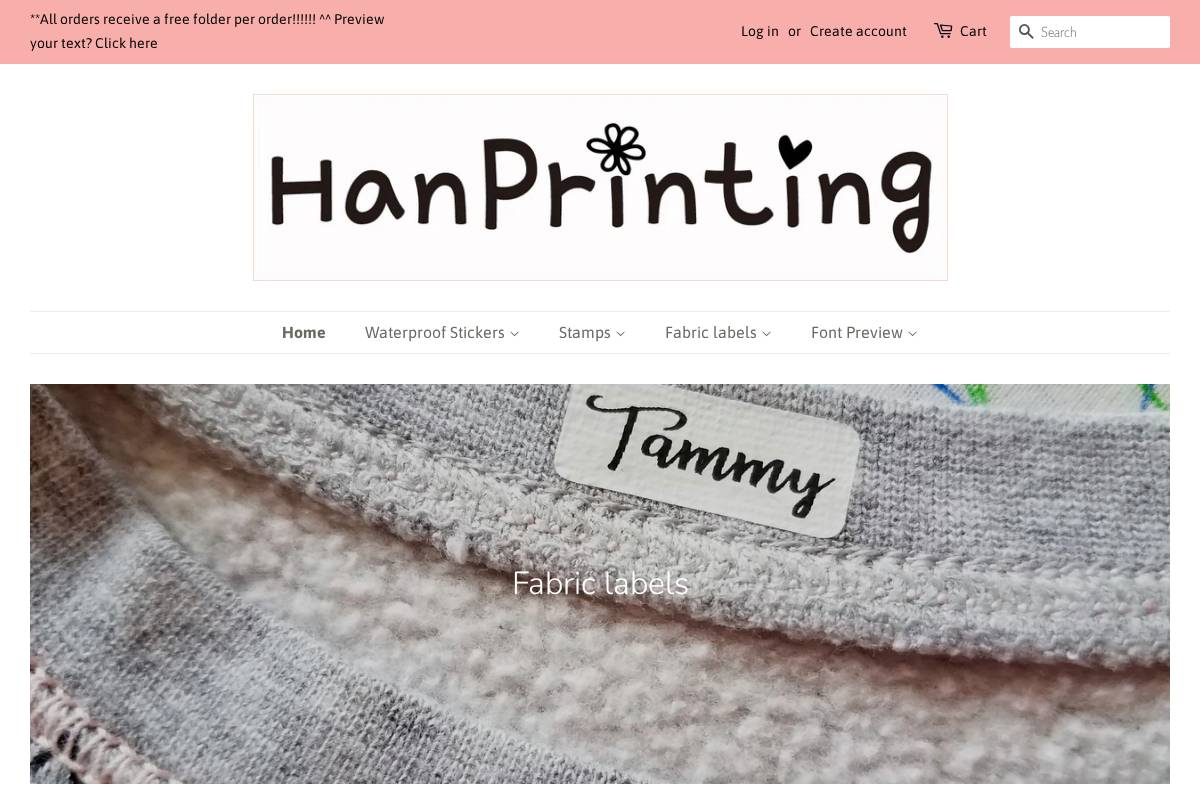 hanprinting.com homepage screenshot