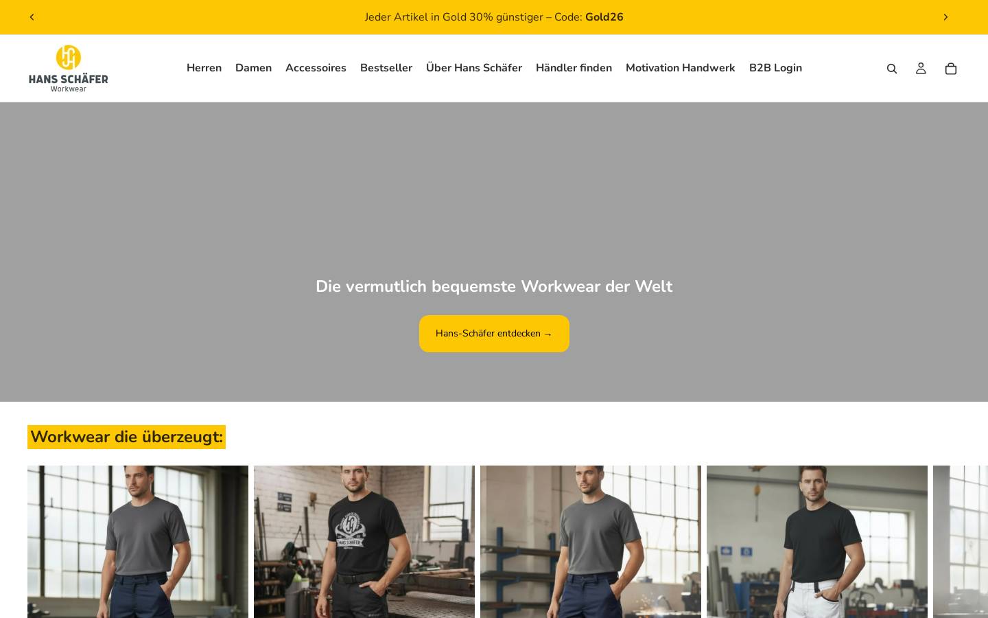HS Hans Schäfer Mode GmbH homepage screenshot
