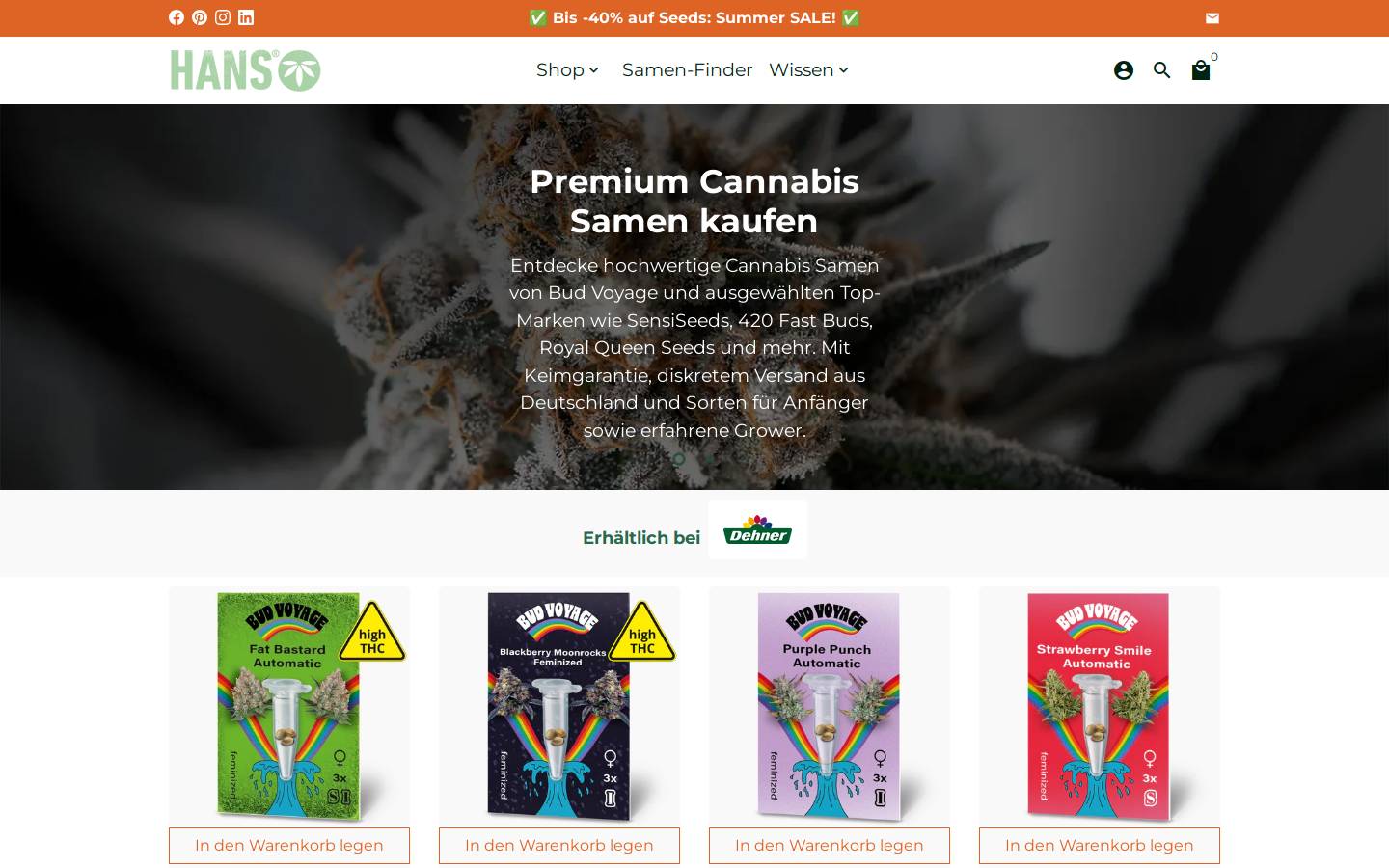 hansbrainfood.de homepage screenshot