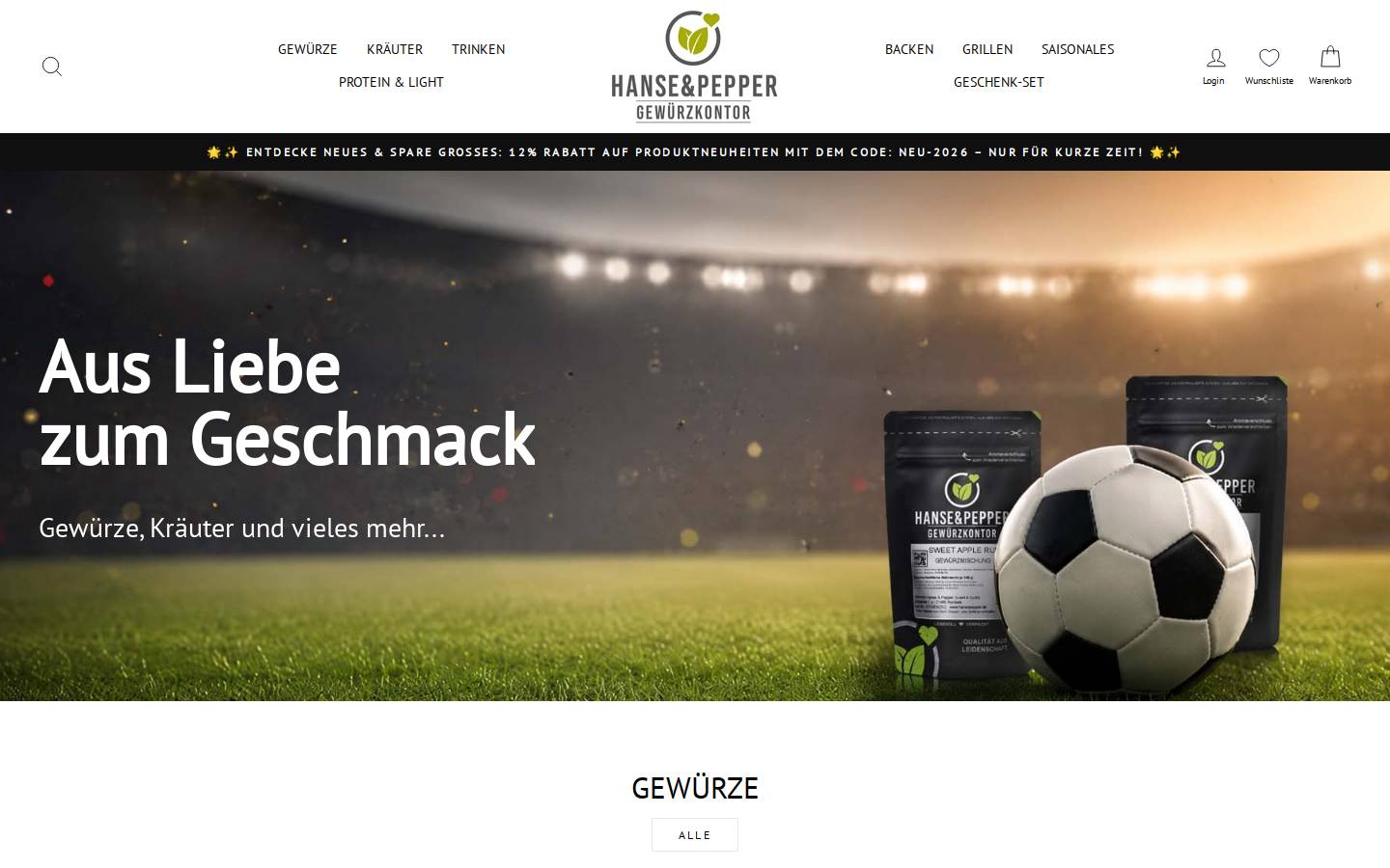 Hanse & Pepper GmbH Co.KG homepage screenshot