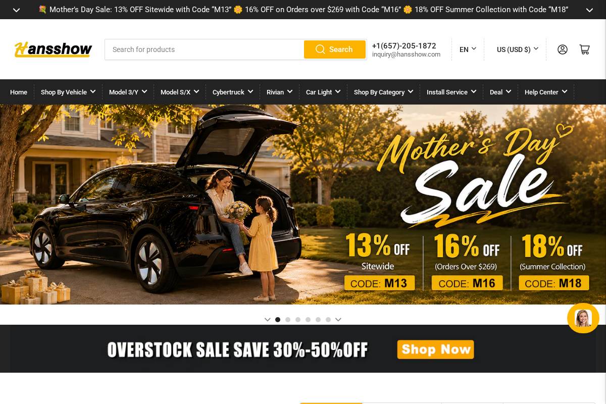 Hansshow homepage screenshot