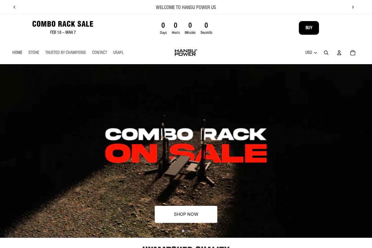 Hansu Power homepage screenshot