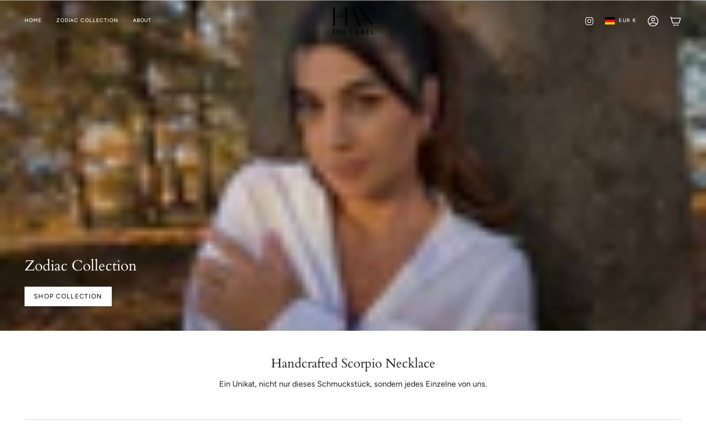 hanthelabel.de homepage screenshot