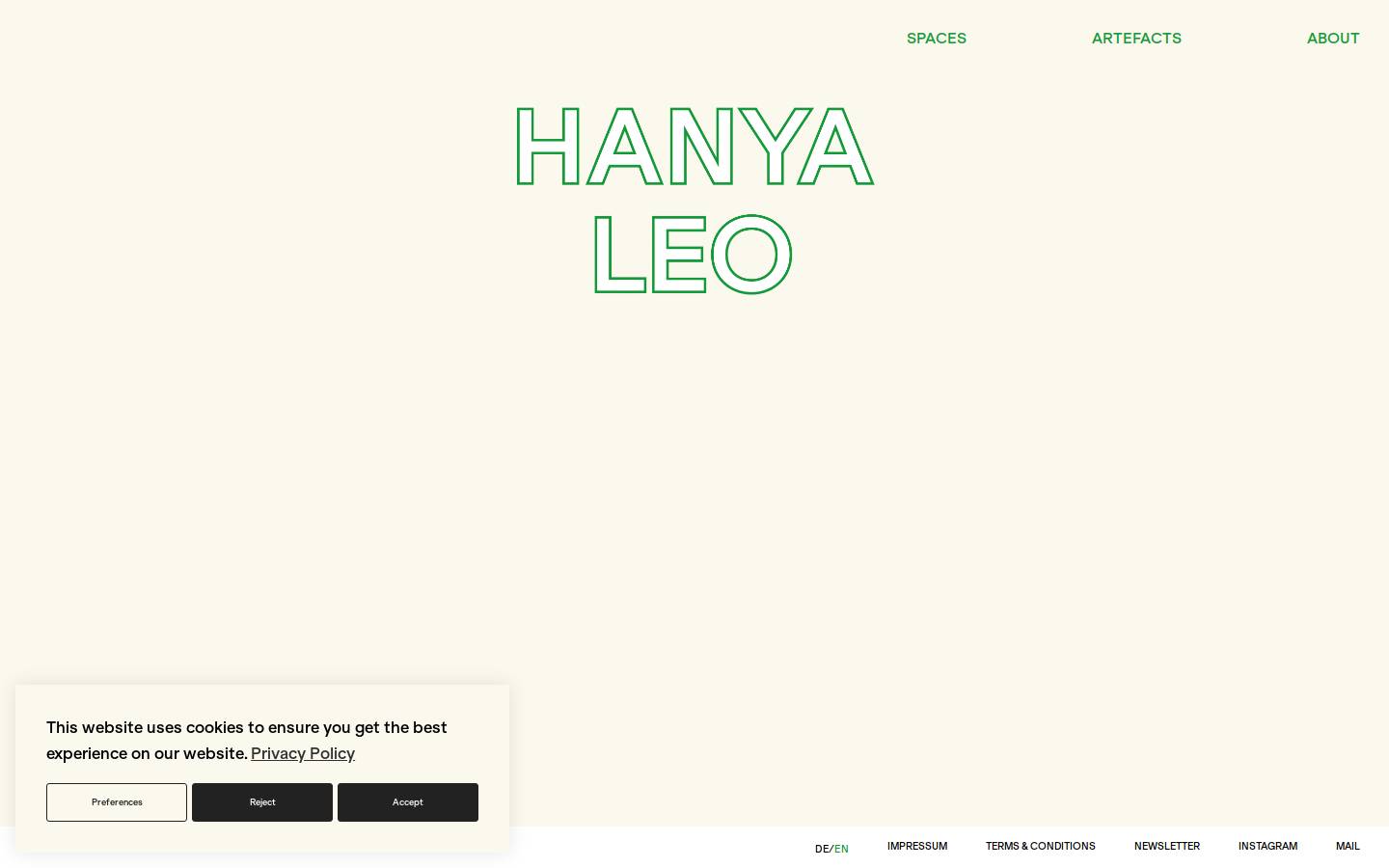 hanyaleo.com homepage screenshot