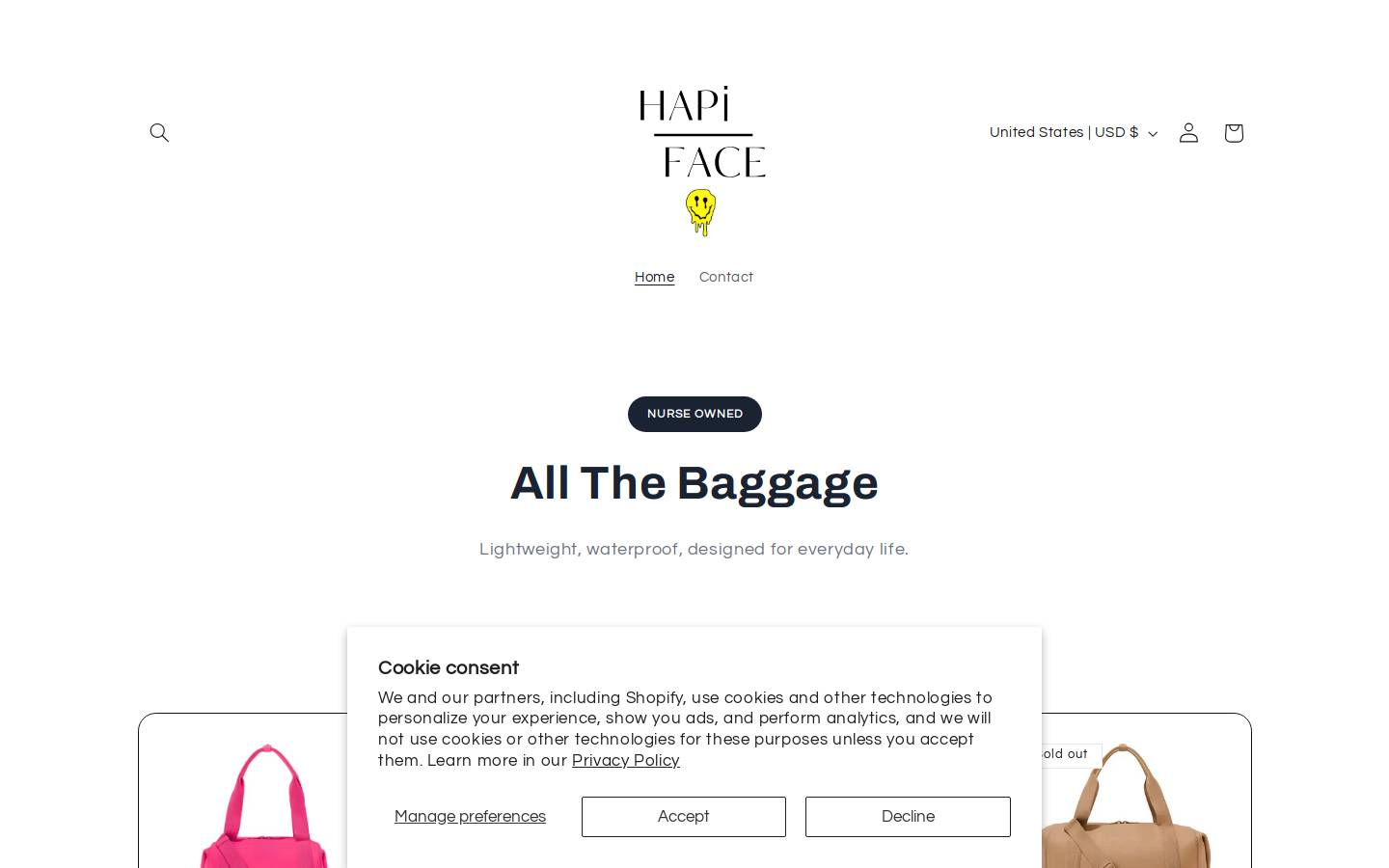 hapiface.com homepage screenshot