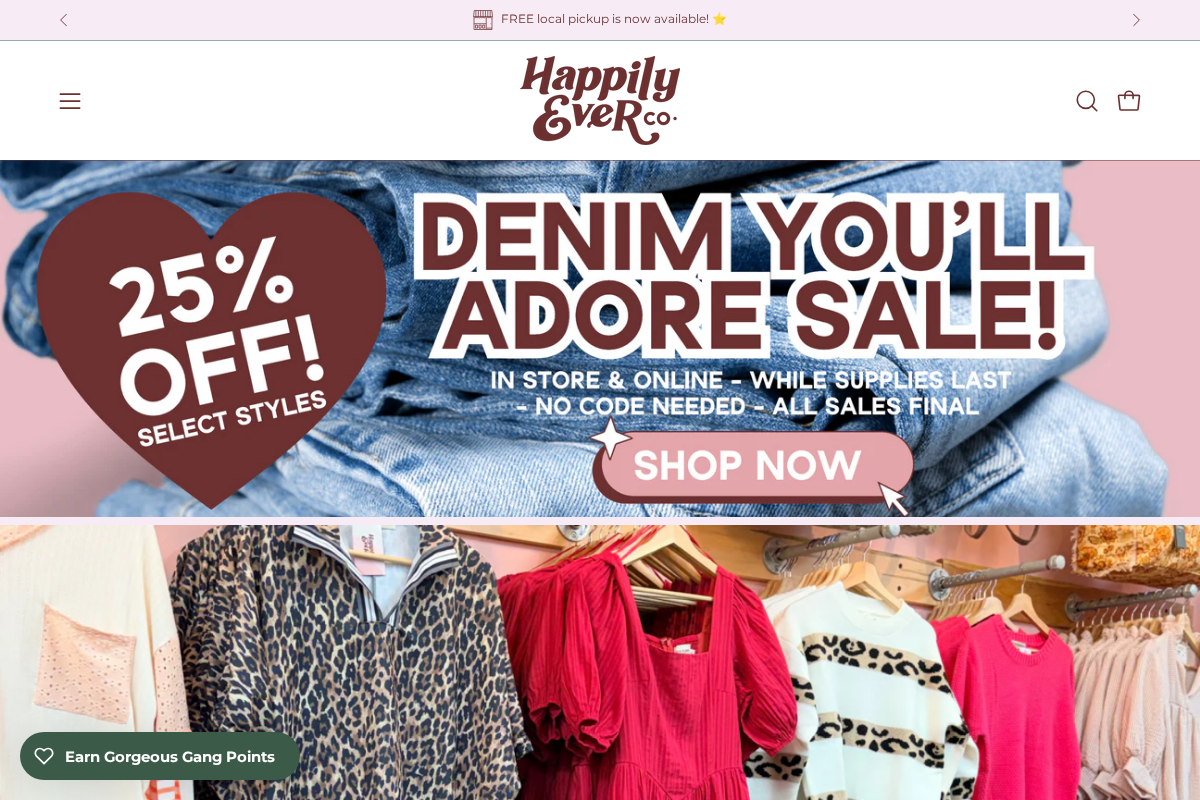 happilyeverco.shop homepage screenshot