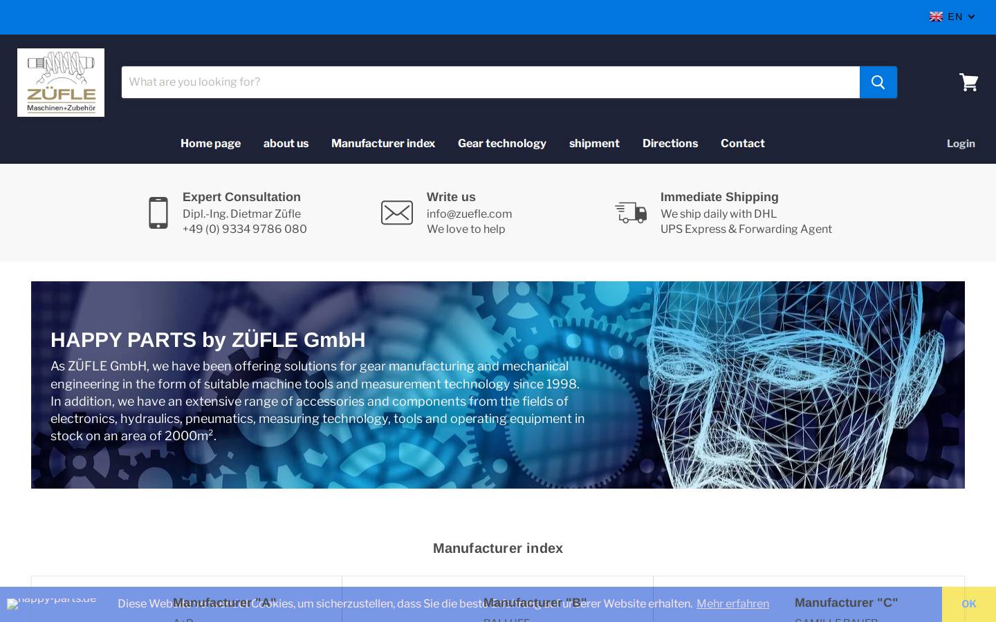 happy-parts.de homepage screenshot