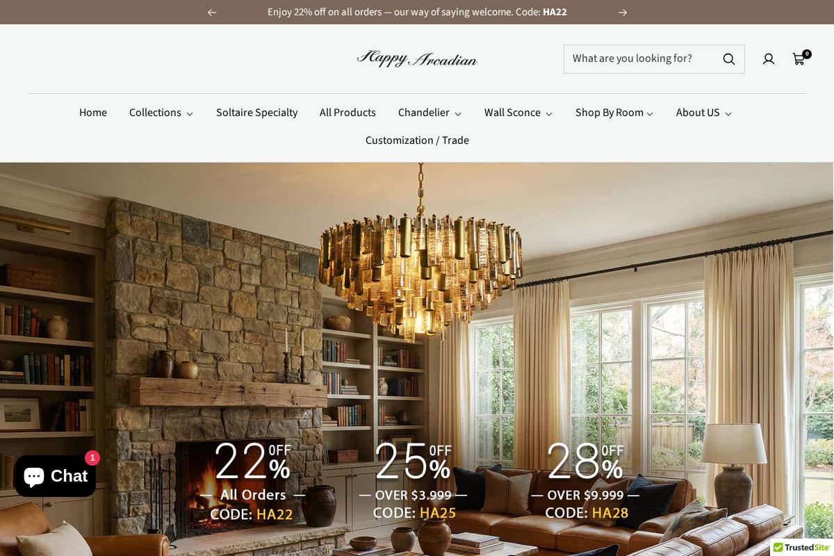 happyarcadian.com homepage screenshot