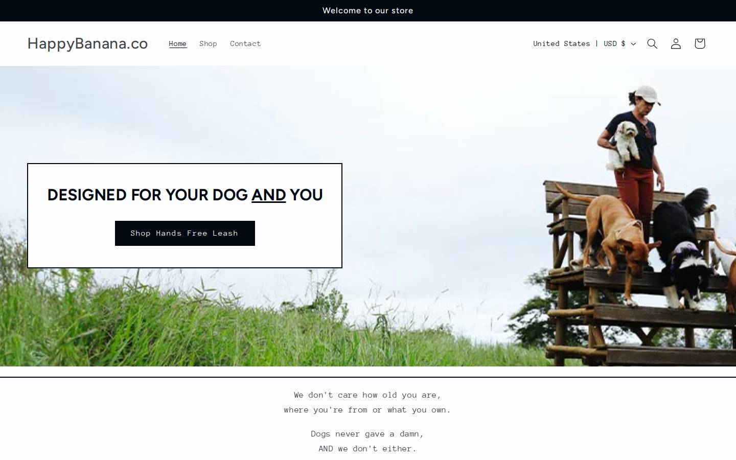 happybanana.co homepage screenshot