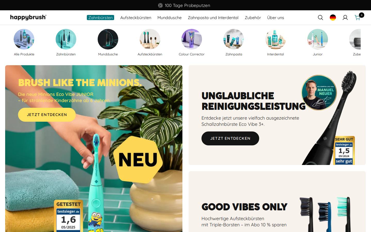 happybrush.de homepage screenshot