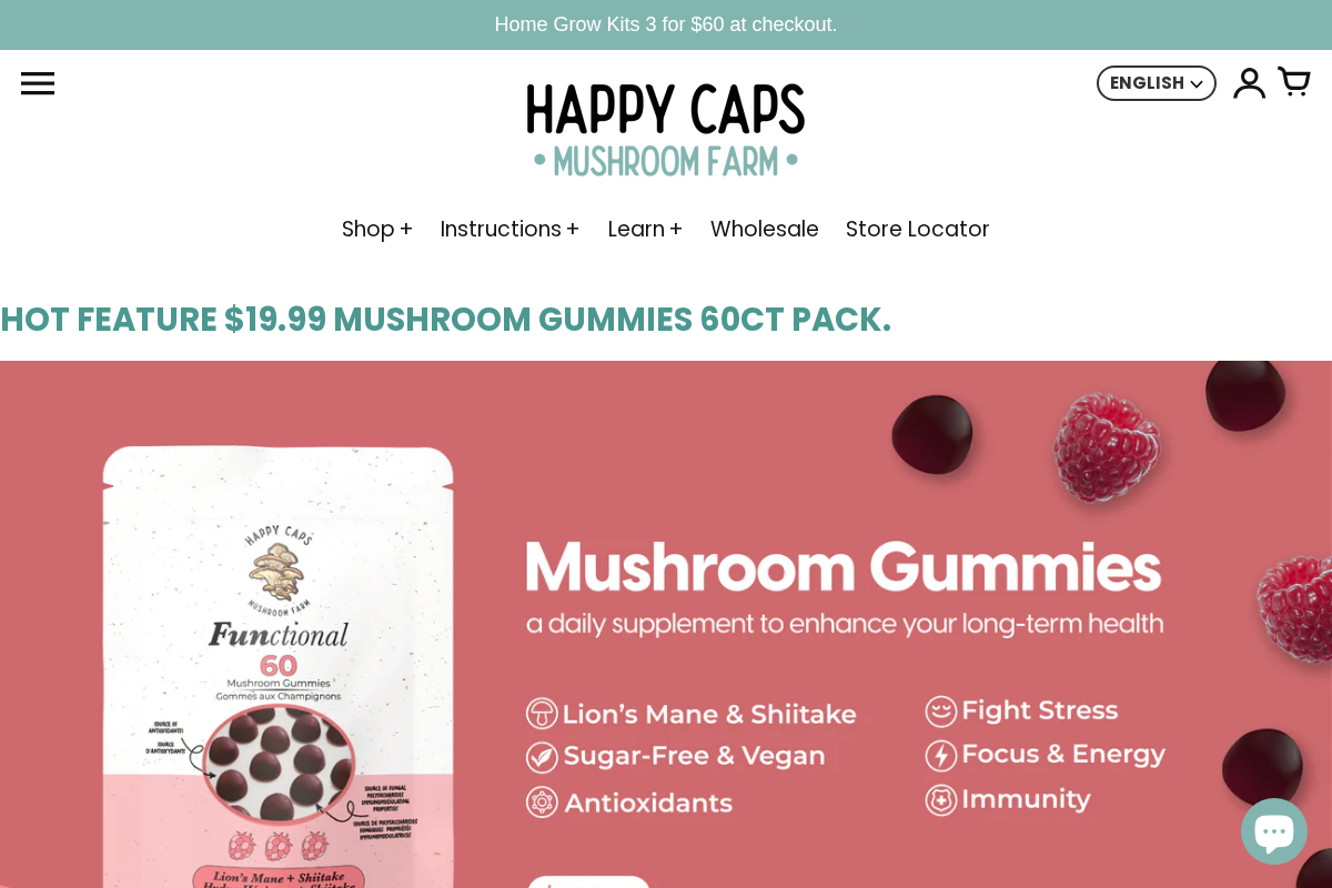 HAPPY CAPS homepage screenshot