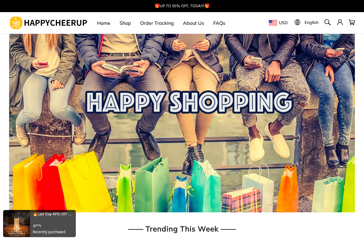 Happycheerup homepage screenshot