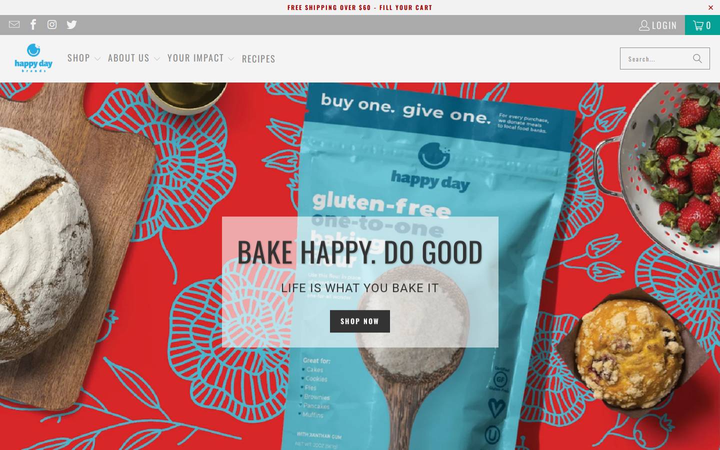 happydaybrands.com homepage screenshot