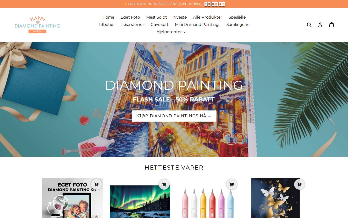 Happydiamondpainting homepage screenshot