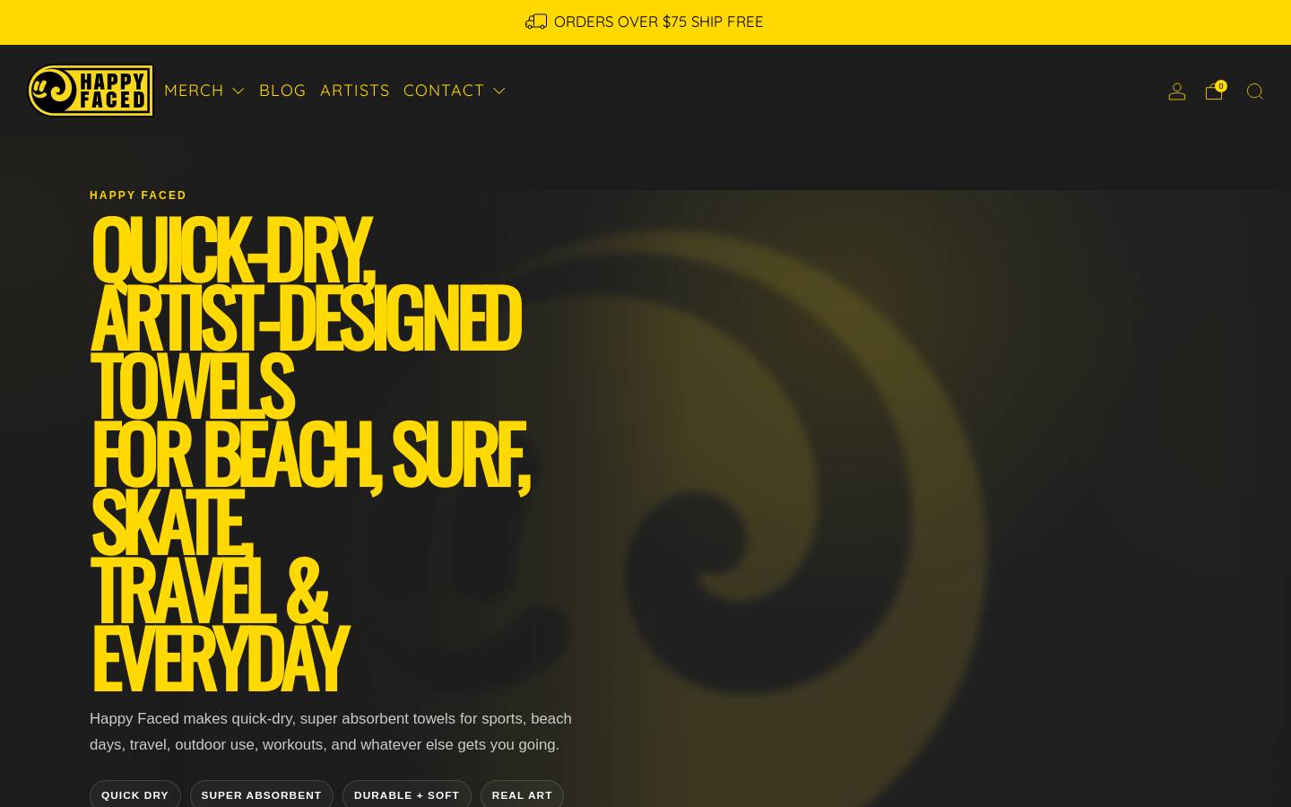 happyfaced.com homepage screenshot