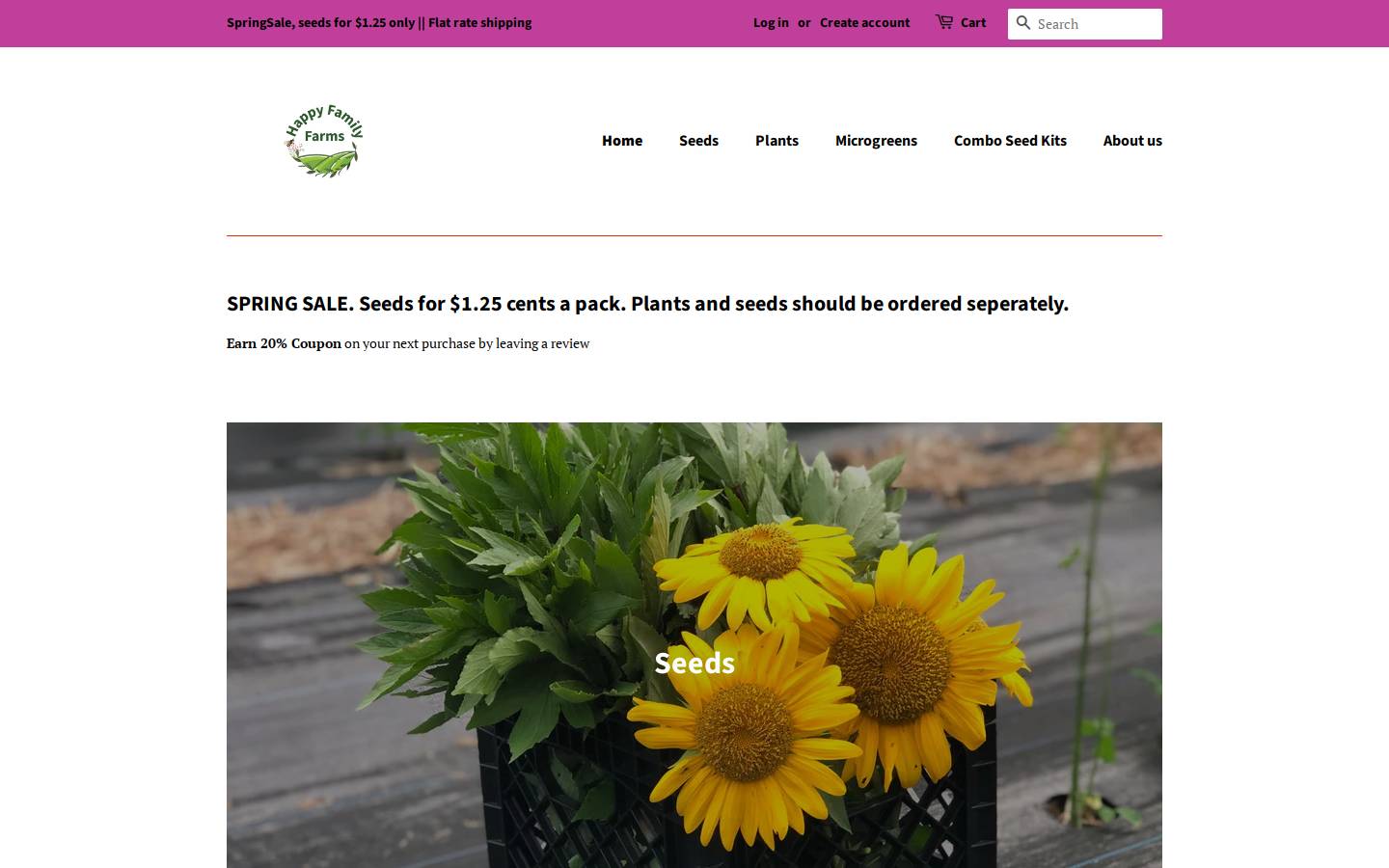 happyfamilyfarmsusa.com homepage screenshot