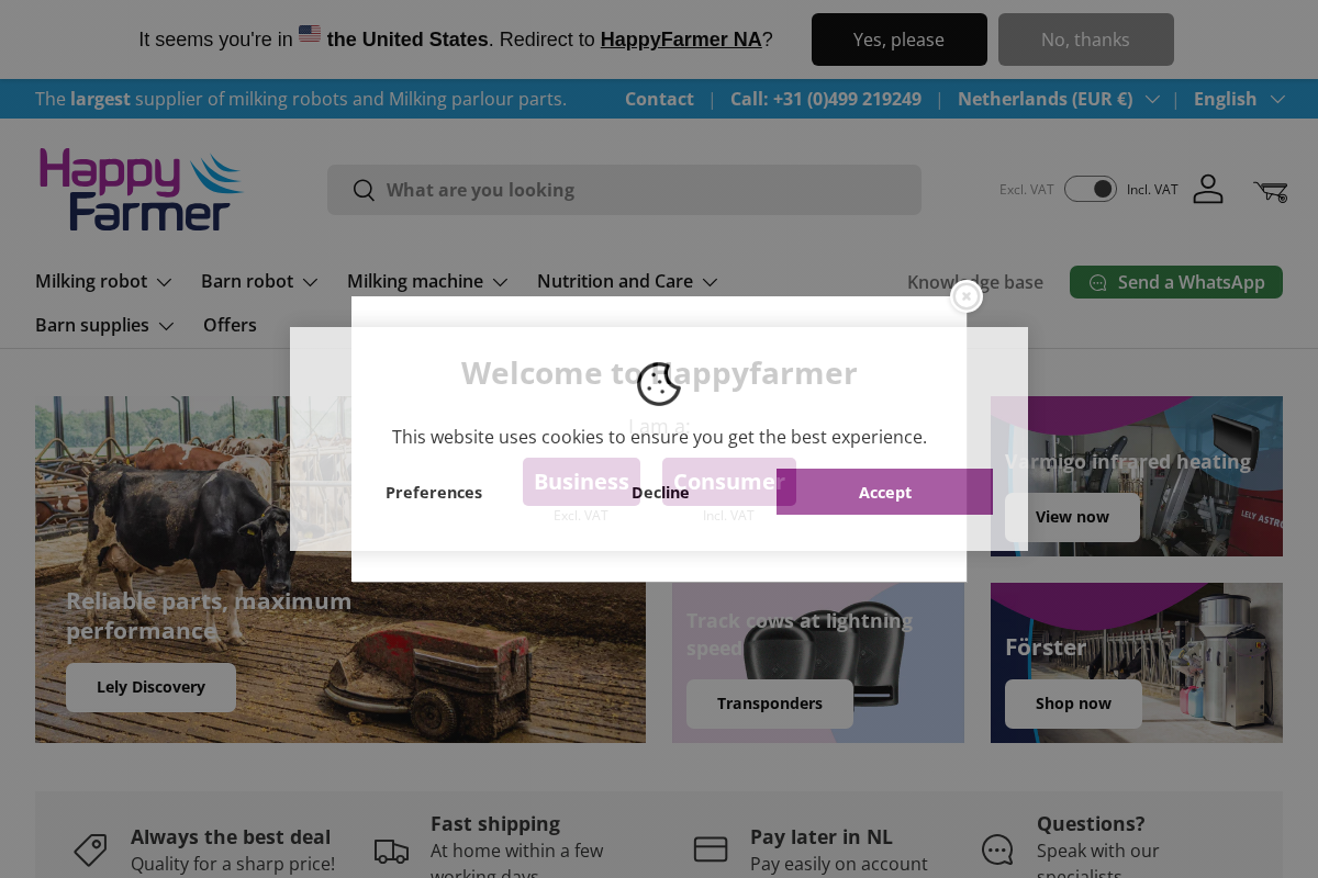 HappyFarmer homepage screenshot