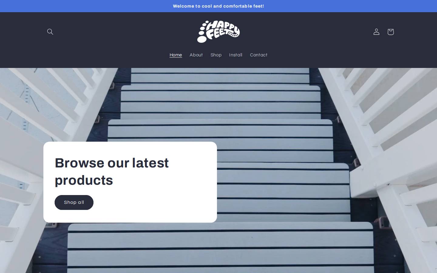 happyfeettreads.com homepage screenshot