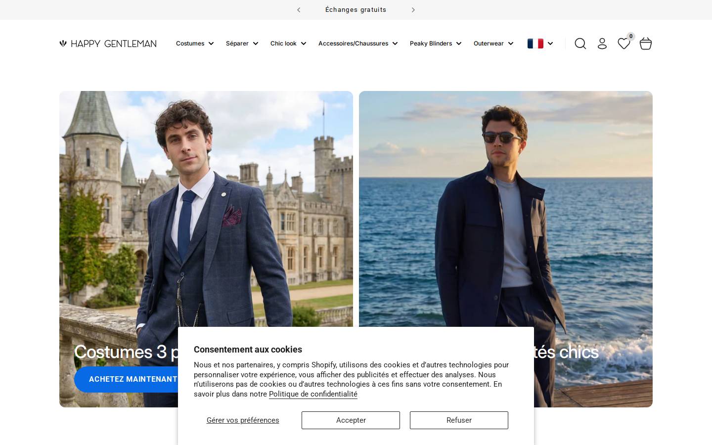 Happy Gentleman homepage screenshot