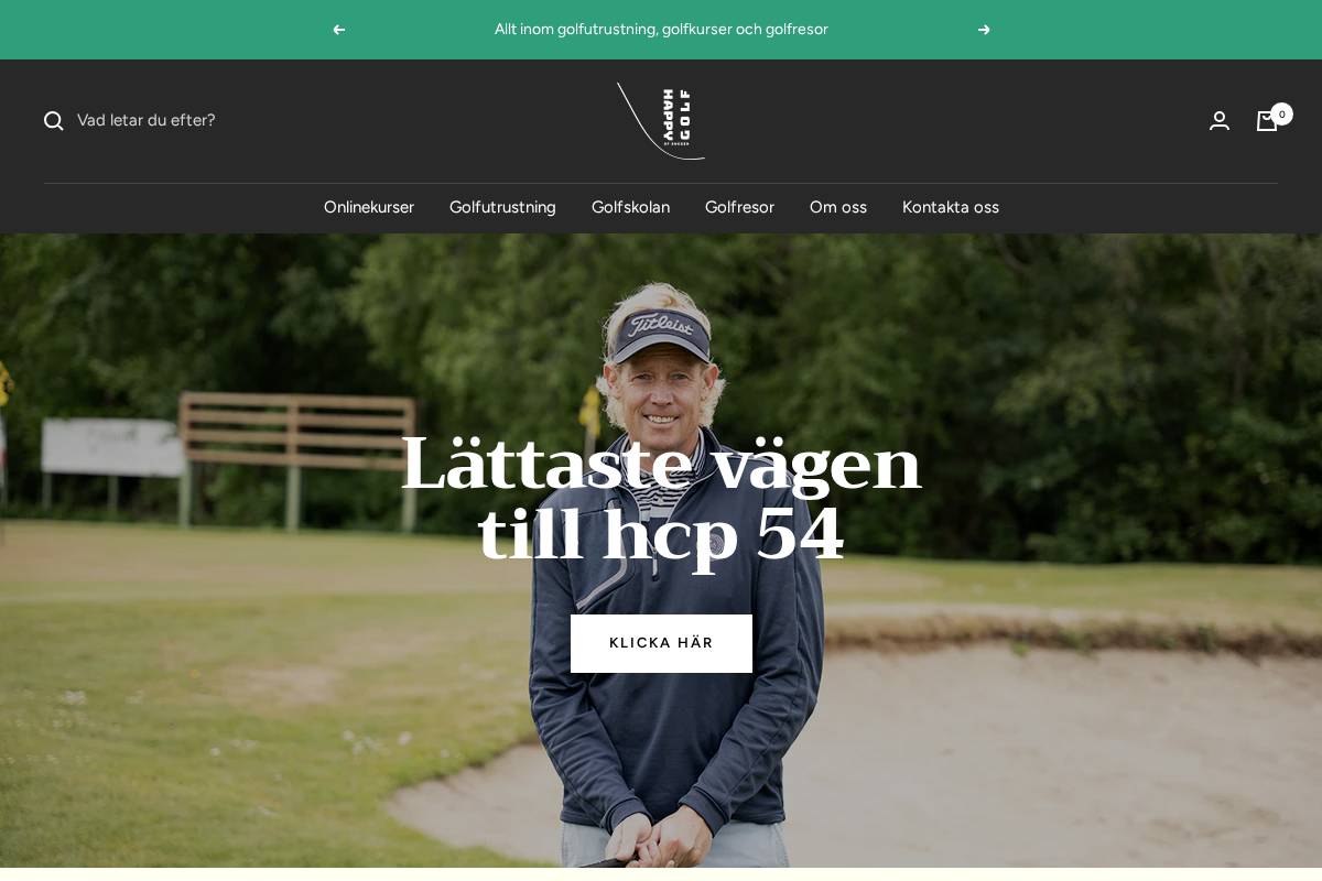 happygolfofsweden.com homepage screenshot
