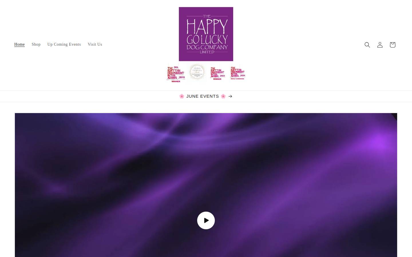 happygoluckydogcompany.com homepage screenshot