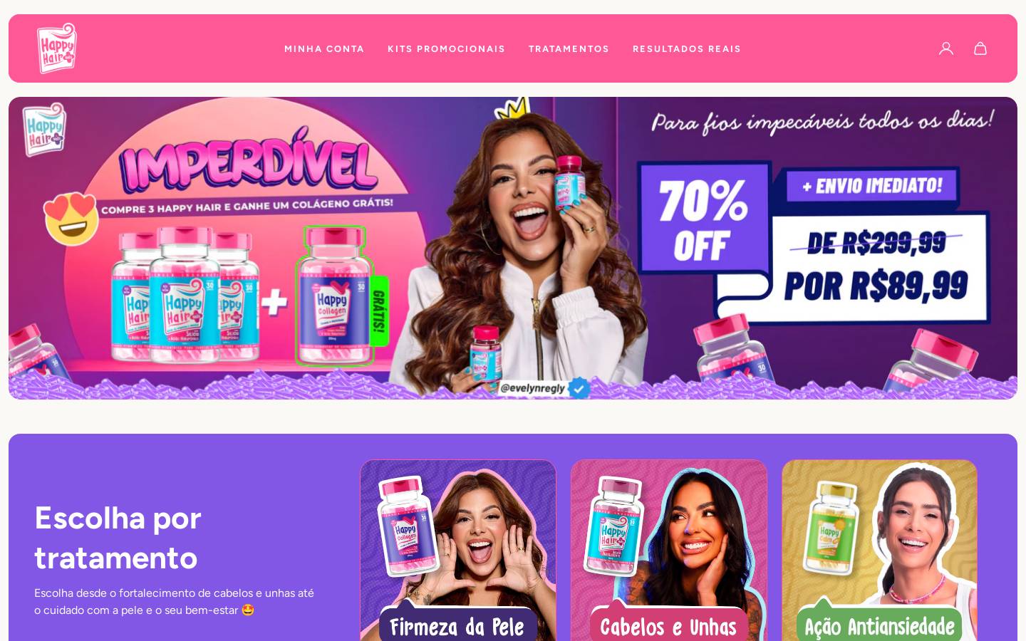 happyhair.com.br homepage screenshot