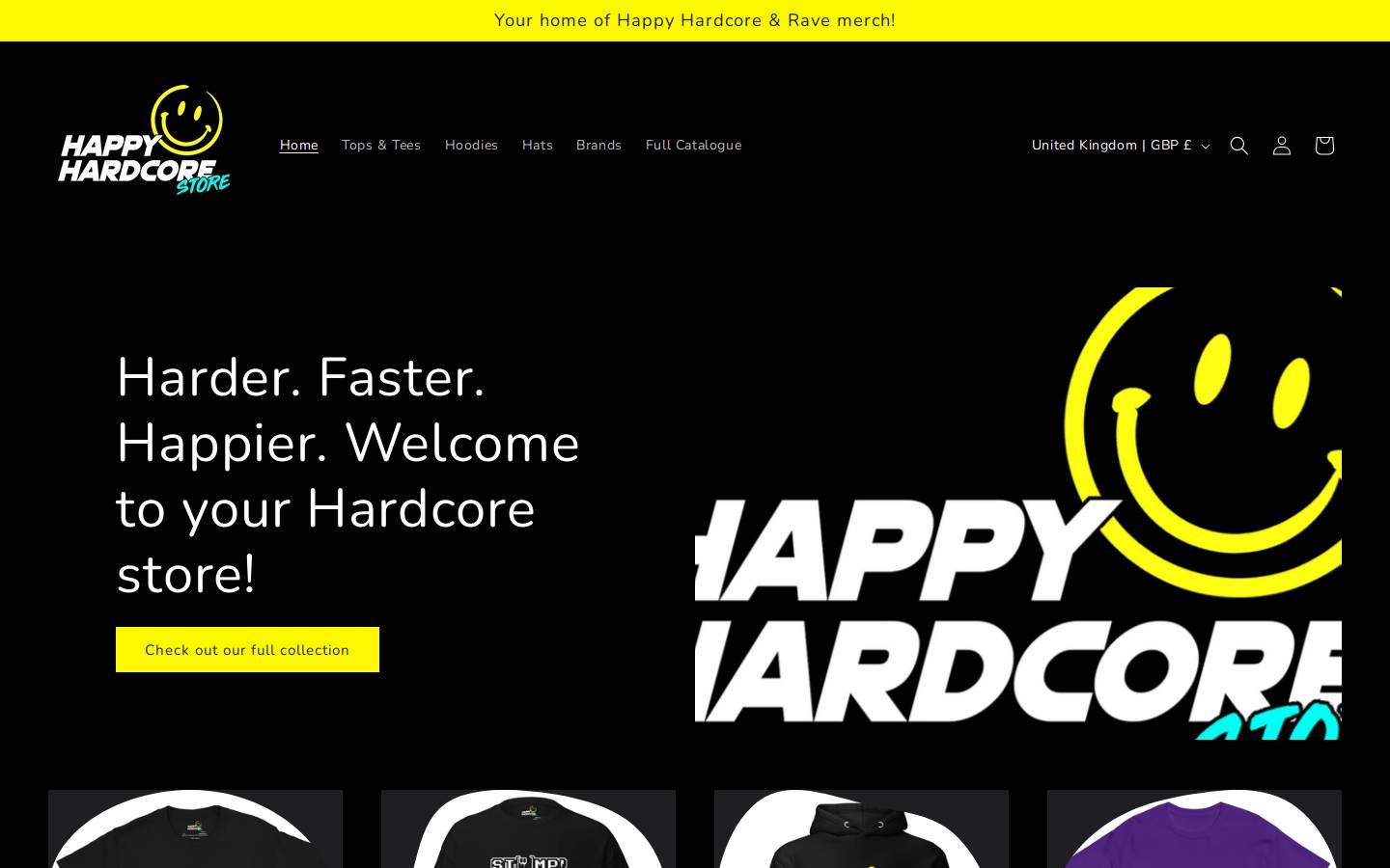 Happyhardcore homepage screenshot