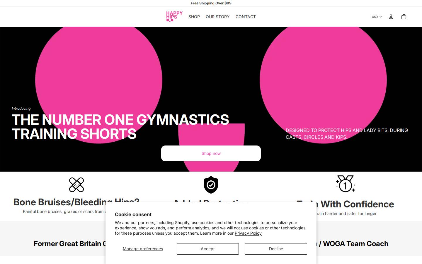 happyhips.co homepage screenshot