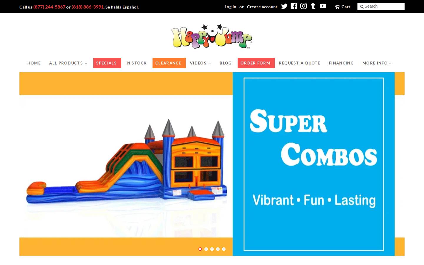 happyjump.com homepage screenshot