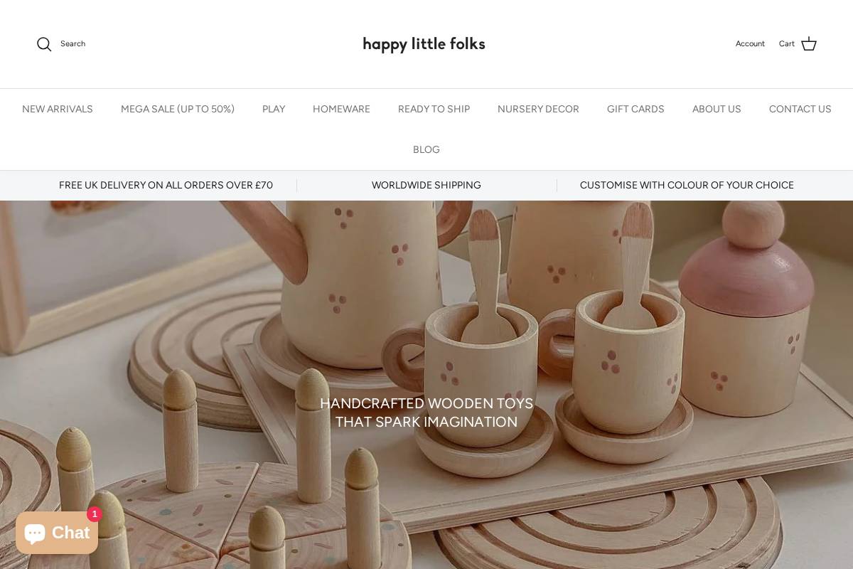happylittlefolks.com homepage screenshot